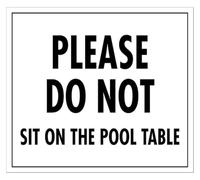 MDBJTCYZN Do Not Sit on the Pool Table Vintage Metal Tin Sign 12x8 Inch