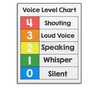 MDBJTCYZN Elementary School Voice Level Chart Metal Tin Sign For Classroom Wall Decor Teachers Resource Quiet Zone Guide 8 X 12 inch