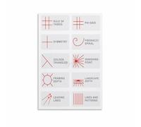 MDBJTCYZN Essential Photography Poster Composition Rules Framing Lighting Guide Reference for Camera Enthusiasts(Unframed,16x24inch(40x60cm))
