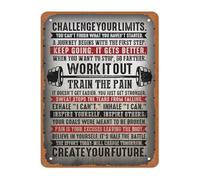 MDBJTCYZN Expand Your Limits Fitness Metal Sign Motivational Quote for Workout Room Home Gym Wall Decor 8 X 12 in