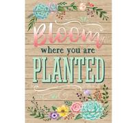 MDBJTCYZN Framed Bloom Where You Are Planted Poster - Encouraging Wall Art with Inspiring Quote for Friend, Graduate or New Home(Framed,16x24inch(40x60cm))