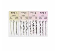 MDBJTCYZN Guide to Hair Textures and Curl Patterns Chart Poster Canvas Wall-Art for Stylist Salon and Home Beauty Room Decor(Framed,12x18inch(30x45cm))