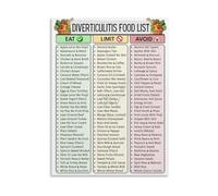 MDBJTCYZN Gut Friendly Foods Chart High Fiber Diet Guide Canvas Wall-Art for Nutrition Enthusiasts Home Office Decor(Unframed,12x18inch(30x45cm))