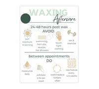 MDBJTCYZN Hair Removal Aftercare Poster Wax Skin Care Guide Beauty Salon Canvas Wall-Art for Dorm Room Bathroom Office Decor(Unframed,12x18inch(30x45cm))