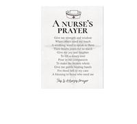 MDBJTCYZN Healthcare Hero Wall Decor - Framed Canvas Print of A Nurse's Prayer, Motivational Quote for Nurse's Office, Break Room or Living Room(Framed,12x18inch(30x45cm))