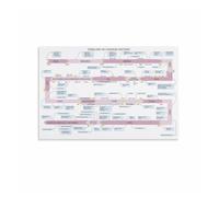 MDBJTCYZN Historical Wall-Art Ancient China Dynasties Timeline Chart Canvas Print for Study Library Classroom Decor(Framed,12x18inch(30x45cm))
