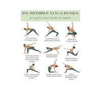MDBJTCYZN Home Yoga Practice Poster Daily Flow Sequence Chart Stretching Poses Guide for Wellness Gym Office Decor Mindfulness Routine Wall-Art (Unframed,12X18inch(30X45cm))