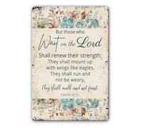 MDBJTCYZN Hope and Strength Quote Vintage Metal Tin Sign Inspirational Wall-Art for Home Office Study 8 X 12 inch