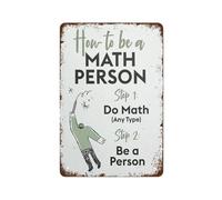 MDBJTCYZN I Teach Math What's Your Superpower Vintage Metal Sign Classroom Tin Plaque for Teacher Gift School Office Decor 8 X 12 Inch