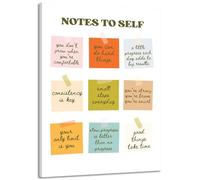 MDBJTCYZN Inspirational Quote Posters Bundle Uplifting Notes To Self Canvas Wall-Art for Bedroom Office Decor Vibes Art(Unframed,08x12inch(20x30cm))