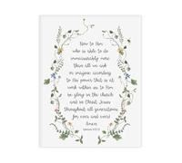 MDBJTCYZN Inspirational Scripture Art Canvas Print God Can Do More Than We Imagine Wall Decor for Bedroom Living Room Prayer(Framed,08x12inch(20x30cm))