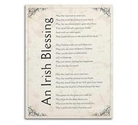 MDBJTCYZN Irish Blessing Poem Wall-Art Celtic Inspirational Poetry Canvas Print Poster for Home Living Room Decor(Unframed,08x12inch(20x30cm))