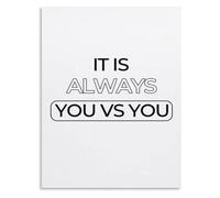 MDBJTCYZN It Is Always You Vs Motivational Wall-Art Mindset Poster for Office and Gym Decor Success Focus Inspirational Print(Framed,16x24inch(40x60cm))