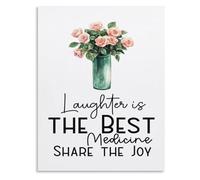MDBJTCYZN Laughter Is The Best Medicine Funny Humor Motivational Poster Wall-Art Quote Print for Home Office Living Room Decor(Unframed,08x12inch(20x30cm))