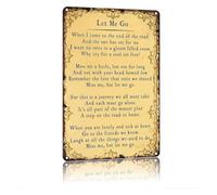 MDBJTCYZN Letting Go Poetic Quote Retro Metal Tin Sign for Reading Nook Study Wall-Art 8 X 12 in