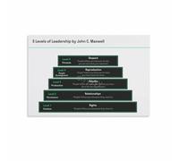 MDBJTCYZN Levels of Influence Leadership Poster, Motivational Canvas Art, Wall Decor for Home Office, Startup, Business School(Framed,16x24inch(40x60cm))