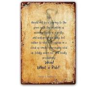 MDBJTCYZN Life Should Not Be a Journey to the Grave Metal Sign 8 X 12 in