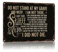 MDBJTCYZN Memorial Poem Sign Do Not Stand At My Grave And Weep Vintage Tin Wall-Art 8 X 12 in