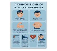MDBJTCYZN Mens Health and Hormone Balance Guide Educational Chart Canvas Wall-Art Print for Home Decor(Framed,16x24inch(40x60cm))