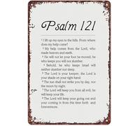 MDBJTCYZN My Help Comes From The Lord Inspired Word Weathered Metal Tin Sign For Home Sanctuary Prayer Closet Wall-Art 8 X 12 inch