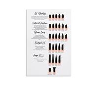 MDBJTCYZN Nail Salon Poster Shape Selection Guide Design Chart Wall-Art Print for Beauty Room Decor Manicure Station(Unframed,08x12inch(20x30cm))