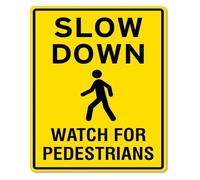 MDBJTCYZN Neighborhood Slow Down For Sign 12x8 Inch