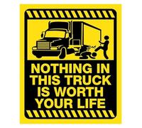 MDBJTCYZN Nothing In This Truck Is Worth Your Life Vintage Metal Tin Sign 12x8 Inch