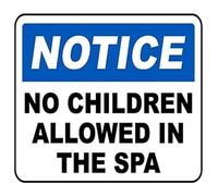 MDBJTCYZN Notice No Allowed in Spa Vintage Metal Sign Official Style Warning for Home Business 8 X 12 in