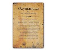 MDBJTCYZN Ozymandias King of Kings Metal Tin Sign Percy Bysshe Shelley Poetry Quote Look on My Works Ye Mighty 8 X 12 inch