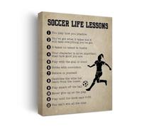 MDBJTCYZN Personalized Soccer Canvas Art - Custom Team Color Wall Decor, Motivational Gift for Athletes, Boys Room, Girls Room, Sports Nursery, Playroom (Unframed,12x18inch(30x45cm))