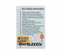 MDBJTCYZN Poster School Bus Rules Guide Educational Classroom Sign for Daycare Playroom(Unframed,16x24inch(40x60cm))