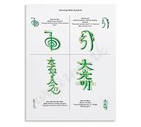 MDBJTCYZN Poster Symbols and Meanings Guide Sacred Geometry Wall-Art for Yoga Room Peaceful Living Room Decor(Unframed,12x18inch(30x45cm))