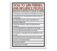MDBJTCYZN Principles of Influence Motivational Quotes Canvas Wall-Art for Office and Study Success(Unframed,16x24inch(40x60cm))