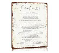 MDBJTCYZN Psalm 103 Metal Tin Sign Praise the Lord My Soul Wall Decor Rustic Scripture Design for Home Living Room Bedroom 8 X 12 inch