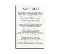 MDBJTCYZN Quote Wall-Art Dont Quit Never Give Up Motivational Poster Canvas Print for Home Decor and Office Gift Ideas(Unframed,12x18inch(30x45cm))