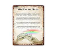 MDBJTCYZN Rainbow Bridge Poem for Pet Loss Vintage Metal Sign Sympathy Gift Memorial Wall-Art 8 X 12 in