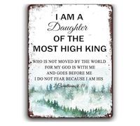 MDBJTCYZN Retro Metal Sign I Am a Daughter of the Most High King Inspirational Gift (8 X 12 in)