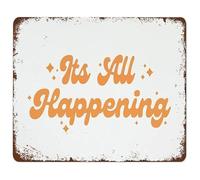 MDBJTCYZN Retro Metal Sign Its All Happening Almost Famous Quote Vintage Tin Wall-Art For Home Studio Decor 8 X 12 in