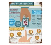 MDBJTCYZN Retro Vintage Healthy Living Chart Tin Metal Sign Wellness Tips Kitchen Wall-Art for Home Office Gym Decor 8 X 12 Inch