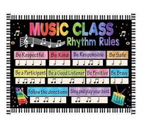MDBJTCYZN Rustic Music Class Sign Vintage Tin Metal Poster Retro Wall-Art for Classroom Home School Band Room Studio Decor 8 X 12 inch
