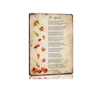 MDBJTCYZN Rustic The Dash Poem Metal Sign Vintage Wall Hanging Poetry Decor for Living Room Bedroom Man Cave Office Farmhouse Style Artwork 8 X 12 inch