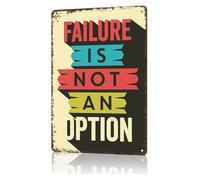 MDBJTCYZN Sarcastic Metal Sign Failure Is Not An Option Vintage Style Tin Board For Basement Workshop Game Room 8 X 12 inch
