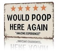 MDBJTCYZN Sarcastic Metal Sign Would Choose This Restroom Again Vintage Style Tin Board For Basement Workshop Game Room 8 X 12 inch