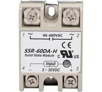 MDBJTCYZN Solid State Relay SSR-10DA-H/25DA-H/40DA-H/50DA-H/60DA-H 10A/25A/40A/50A SSR H to AC Relay Solid State Resistance Regulator(SSR-60DA-H)