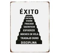 MDBJTCYZN Spanish Motivational Words Metal Sign Quote Wall-Art for Office Bedroom Living Room 8 X 12 in