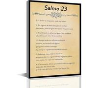 MDBJTCYZN Spanish Scripture Wall-Art Salmo 23 En Español Psalm Canvas Print Inspirational Quote for Faith Home Decor(Framed,08X12inch(20X30cm))