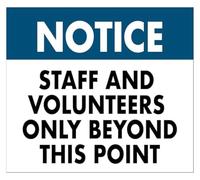 MDBJTCYZN Staff Only Beyond This Point Notice Sign Retro Metal Wall-Art 12x8 Inch