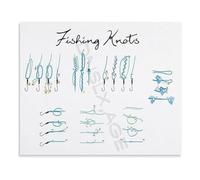 MDBJTCYZN Step by Step Fishing Knots Tutorial Canvas Painting Wall-Art for Living Room Bedroom Office Wall Hanging(Framed,16x24inch(40x60cm))