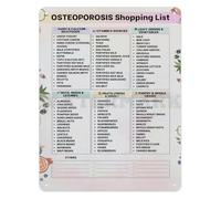 MDBJTCYZN Strong Bones Food List High Calcium Nutrition Chart Metal Sign for Kitchen Decor Wellness Guide Healthy Lifestyle Art 8 X 12 inch