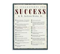 MDBJTCYZN Success Strategies Motivational Quote Art Canvas Wall-Art for Office Lobby and Thoughtful Gift for Graduate or Boss(Framed,08x12inch(20x30cm))